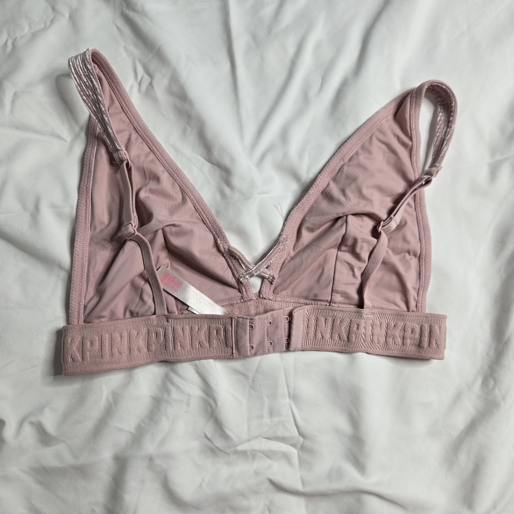 Pink ribbed bra - Picture 2 of 3